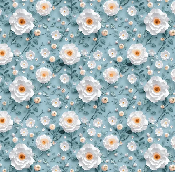 Loyrex_Sky_blue_7D_Flower_Printed_Cotton_160_TC_Jointless_Super_King_Size_Double_Bed_Sheet_with_2_Pillow_Covers_Fitted