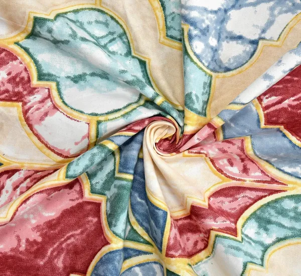 Multicolor_220_Tc_Cotton_Double_King_Queen_Printed_Fitted_Elastic_Bedsheet_With_2_Pillow_Cover