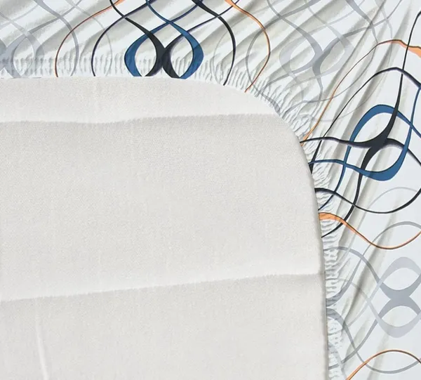 White_&_Blue_220_Tc_Cotton_King_Printed_Fitted_Elastic_Bedsheet_With_2_Pillow_Cover