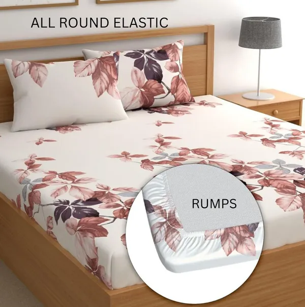 White_350_TC_Stripped_Fitted_Bedsheet_King_Size_With_2_Pillow_Covers_|_Cotton_Microfiber_King_Size_Bedsheet