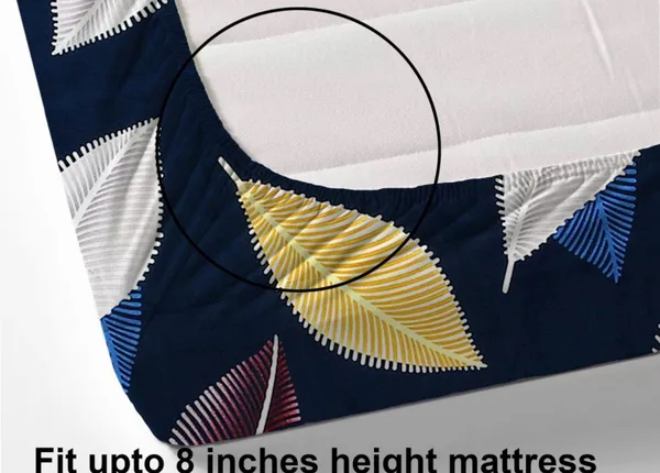 Multicolor_220_Tc_Microfiber_Double_King_Queen_Self_Design_Fitted_Elastic_Bedsheet_With_2_Pillow_Cover