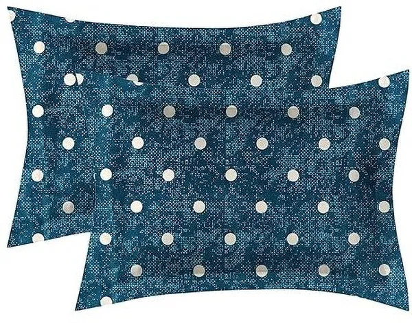 Blue_350_Tc_Cotton_Microfiber_King_Striped_Fitted_Elastic_Bedsheet_With_2_Pillow_Cover