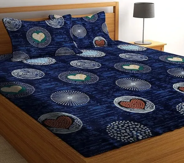 Multicolor_350_Tc_Cotton_Microfiber_King_Striped_Fitted_Elastic_Bedsheet_With_2_Pillow_Cover