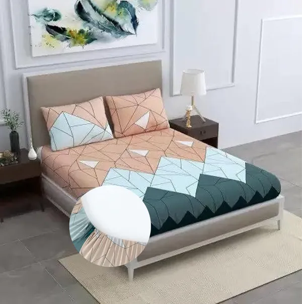 Multicolor_244_Tc_Cotton_Double_Printed_Fitted_Elastic_Bedsheet_With_2_Pillow_Cover