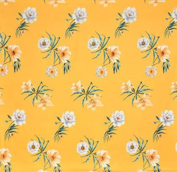 Yellow_220_Tc_Microfiber_King_Floral_Fitted_Elastic_Bedsheet_With_2_Pillow_Cover