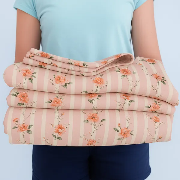 Pink_320_TC_Stripped_Fitted_Bedsheet_King_Size_With_2__Pillow_Covers_|_Cotton_Microfiber_King_Size_Bedsheet