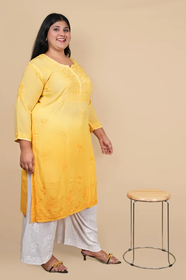 Rayon_Dye-Shade_Handcrafted_Chikankari_Kurti