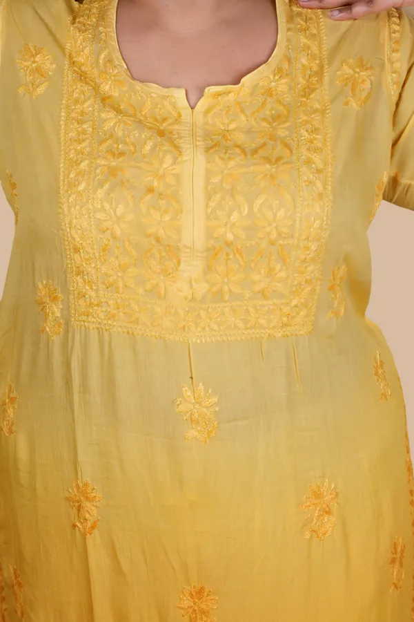 Rayon_Dye-Shade_Handcrafted_Chikankari_Kurti