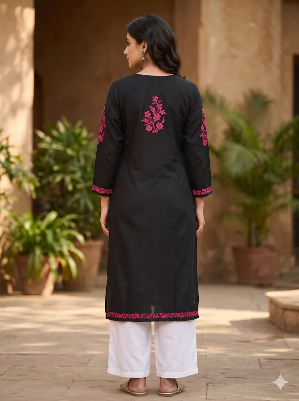 Black_Kurti_with_Pink_Ghaspatti_Thread_Work