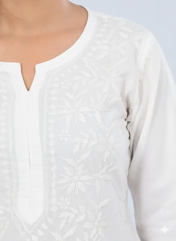 Classic_Cotton_Chikankari_Kurti_–_Light,_Elegant_&_Timeless