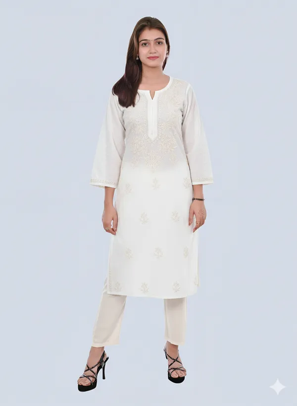 Classic_Cotton_Chikankari_Kurti_–_Light,_Elegant_&_Timeless