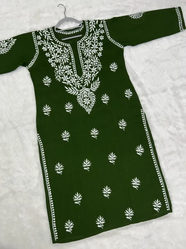 Cotton_Lucknowi_Chikankari_Kurti_Soft_&_Elegant