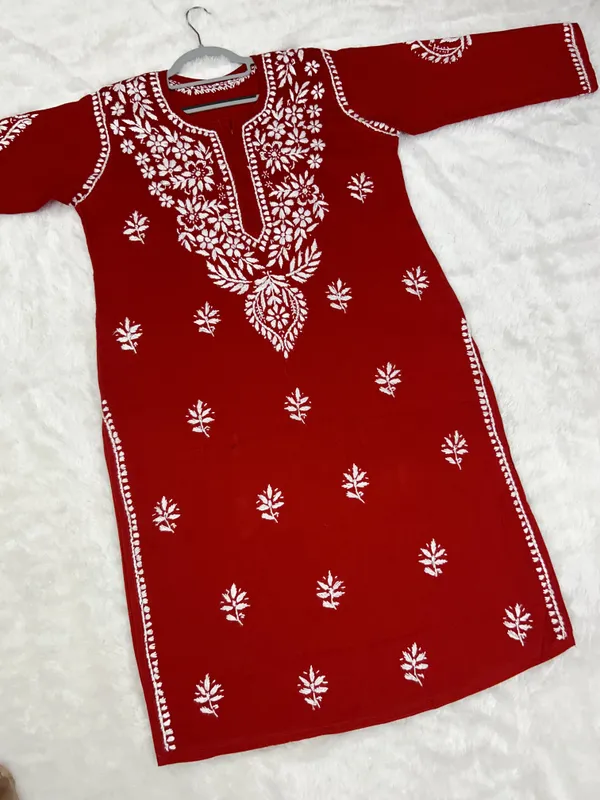 Cotton_Lucknowi_Chikankari_Kurti_Soft_&_Elegant