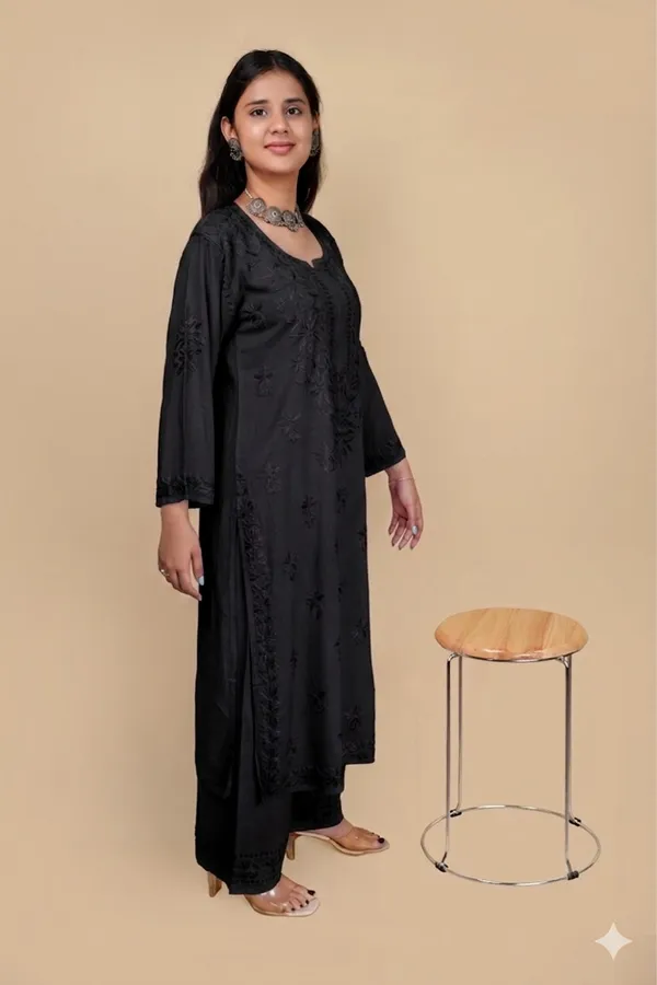 Rayon_Chikankari_Kurti_Palazzo_Set_Hand_Embroided