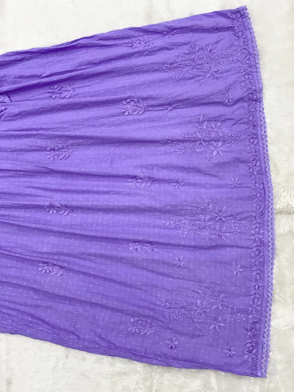 Purple_Cotton_Lucknowi_Chikankari_Hand_Embroided_Gown_For_Women