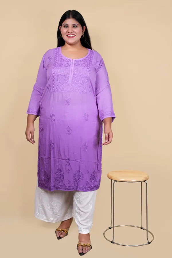 Rayon_Dye-Shade_Handcrafted_Chikankari_Kurti