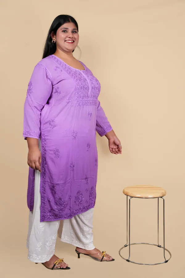 Rayon_Dye-Shade_Handcrafted_Chikankari_Kurti