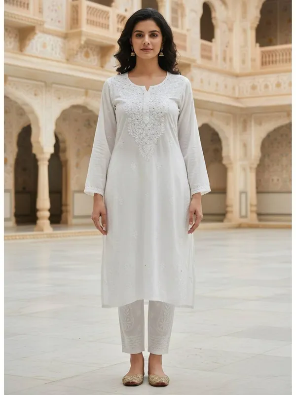 Nazakat_Rayon_Chikankari_Kurti_with_Dyed_Mukaish_Work