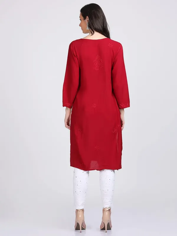 Nazakat_Rayon_Chikankari_Kurti_with_Dyed_Mukaish_Work