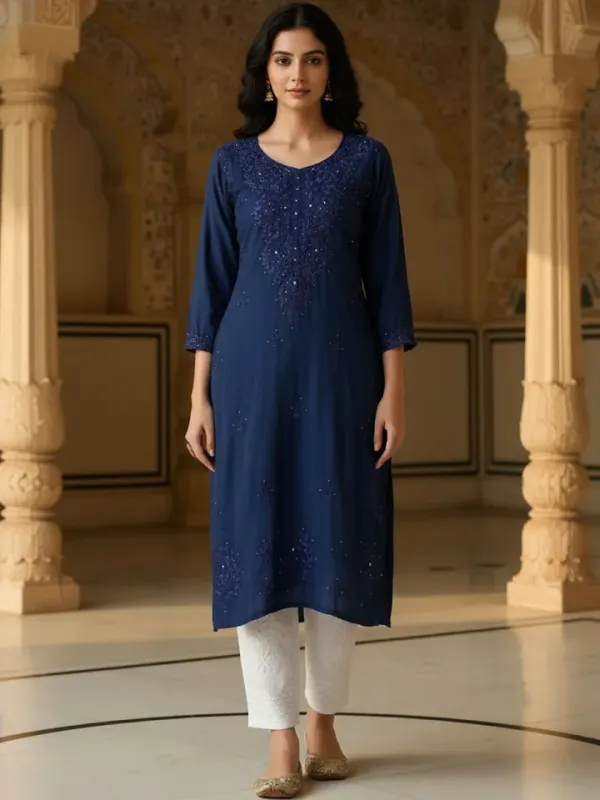 Nazakat_Rayon_Chikankari_Kurti_with_Dyed_Mukaish_Work