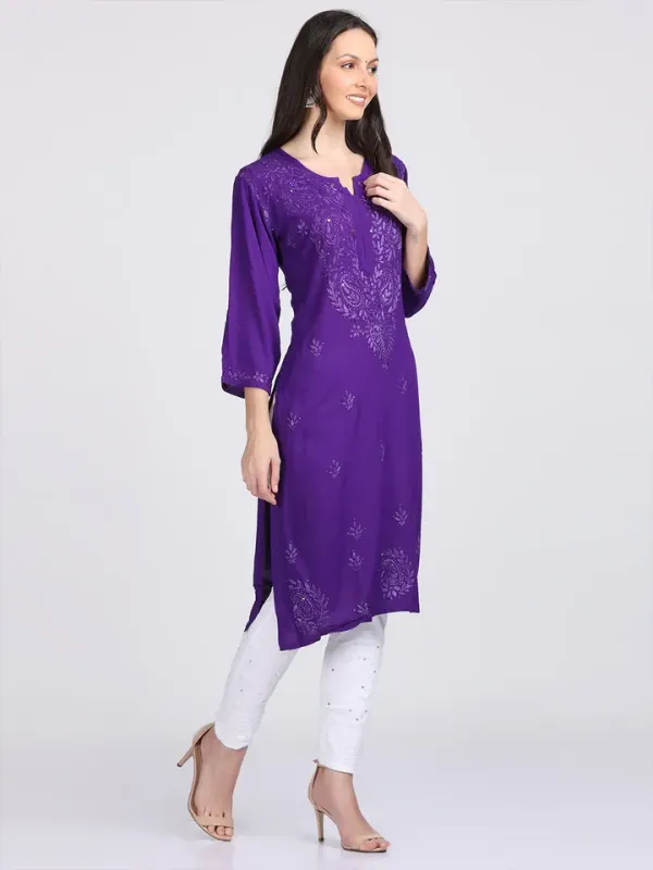 Nazakat_Rayon_Chikankari_Kurti_with_Dyed_Mukaish_Work