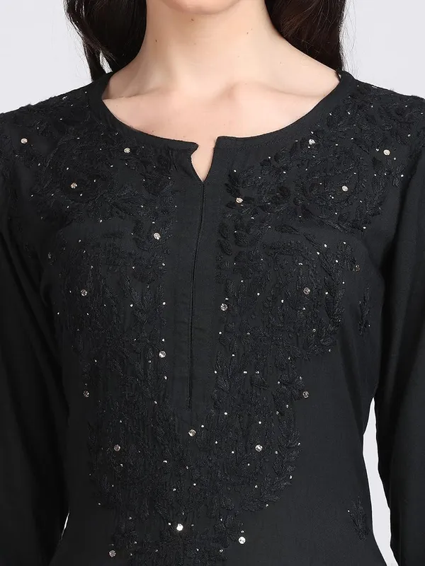 Nazakat_Rayon_Chikankari_Kurti_with_Dyed_Mukaish_Work