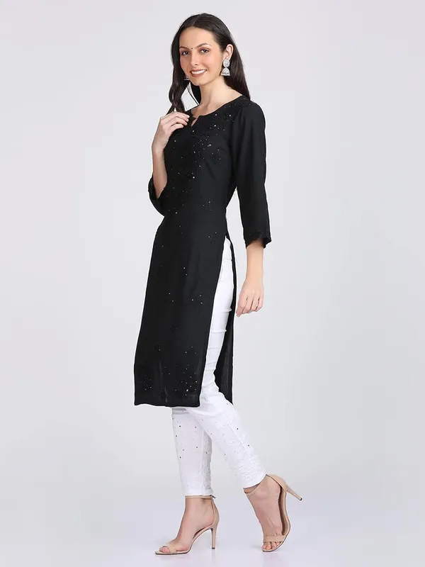 Nazakat_Rayon_Chikankari_Kurti_with_Dyed_Mukaish_Work