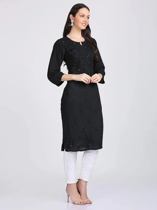 Nazakat_Rayon_Chikankari_Kurti_with_Dyed_Mukaish_Work