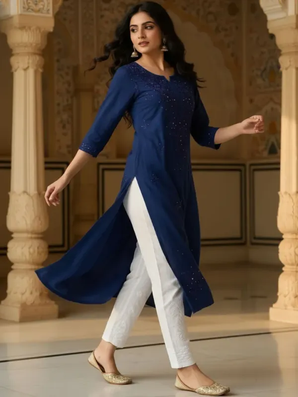 Nazakat_Rayon_Chikankari_Kurti_with_Dyed_Mukaish_Work