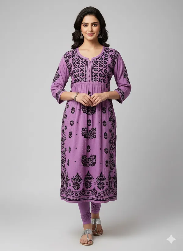 Zara_Cotton_Nayera-Cut_Lucknowi_Chikankari_Kurti