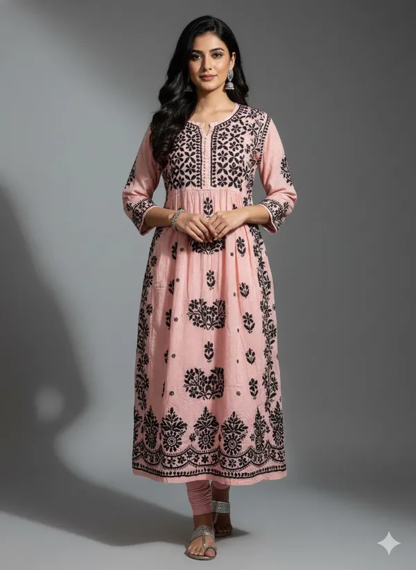 Zara_Cotton_Nayera-Cut_Lucknowi_Chikankari_Kurti