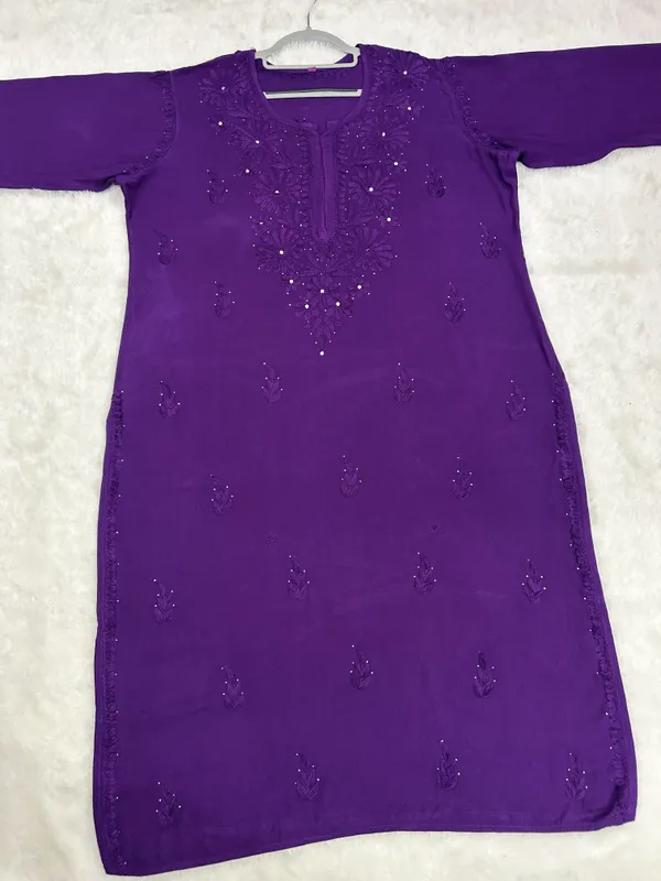Premium_Rayon_Lucknowi_Chikankari_Kurti_Palazzo_Set_with_Handcrafted_Mukesh_Work