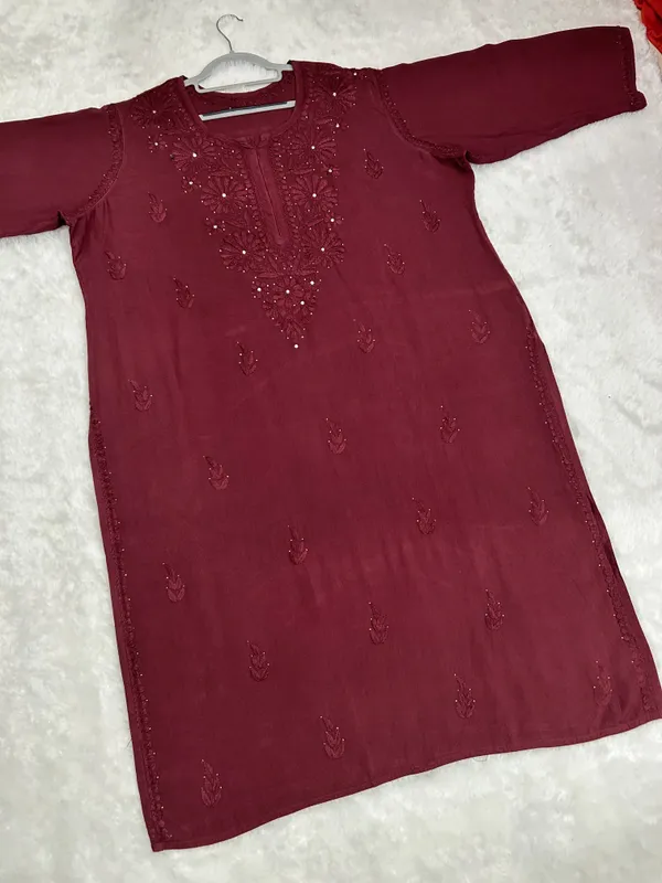 Premium_Rayon_Lucknowi_Chikankari_Kurti_Palazzo_Set_with_Handcrafted_Mukesh_Work