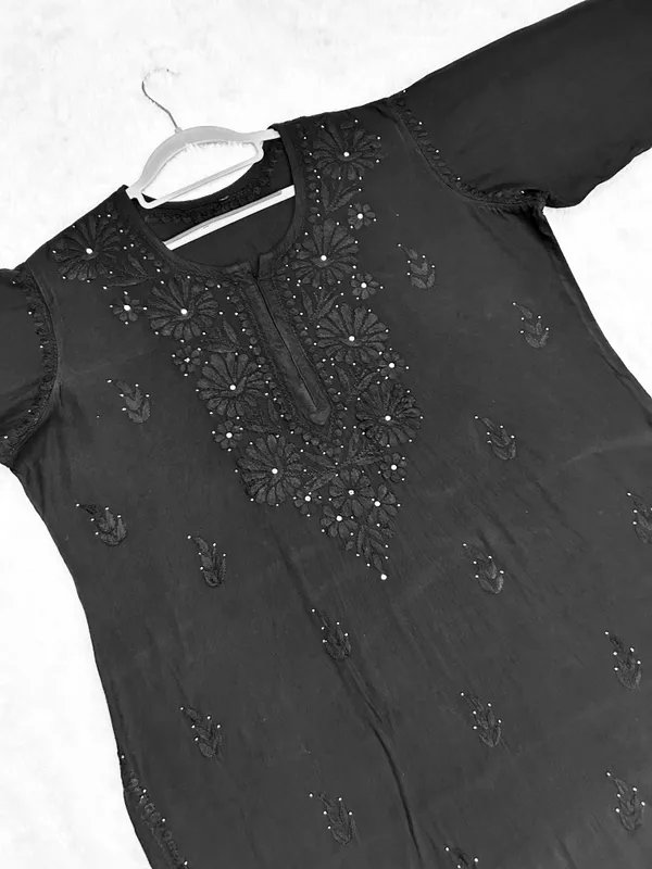 Premium_Rayon_Lucknowi_Chikankari_Kurti_Palazzo_Set_with_Handcrafted_Mukesh_Work