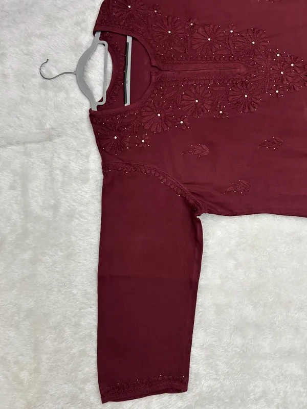Premium_Rayon_Lucknowi_Chikankari_Kurti_Palazzo_Set_with_Handcrafted_Mukesh_Work