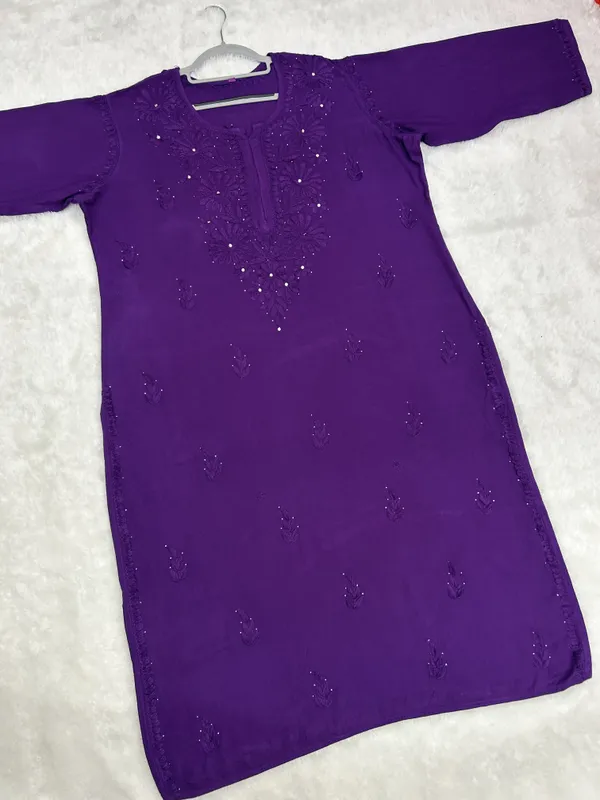 Premium_Rayon_Lucknowi_Chikankari_Kurti_Palazzo_Set_with_Handcrafted_Mukesh_Work
