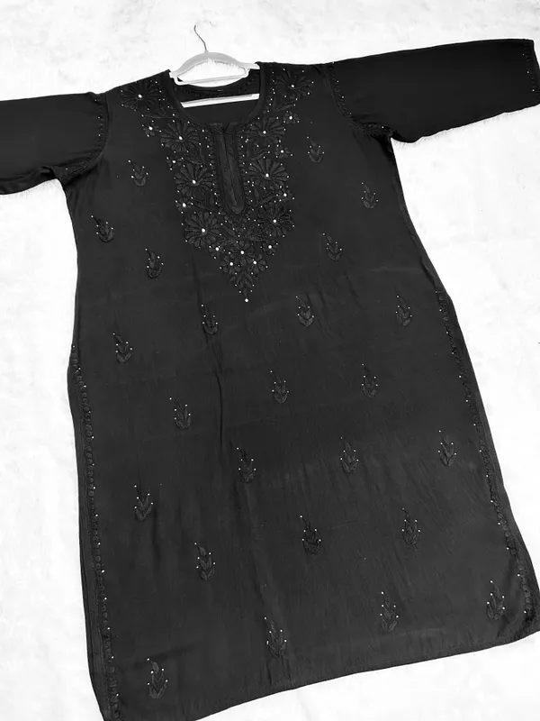 Premium_Rayon_Lucknowi_Chikankari_Kurti_Palazzo_Set_with_Handcrafted_Mukesh_Work