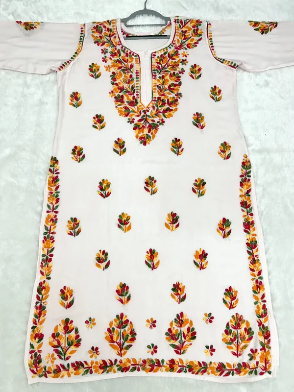 Premium_Rayon_Multicolor_Thread_Chikankari_Kurti_Palazzo_Set_