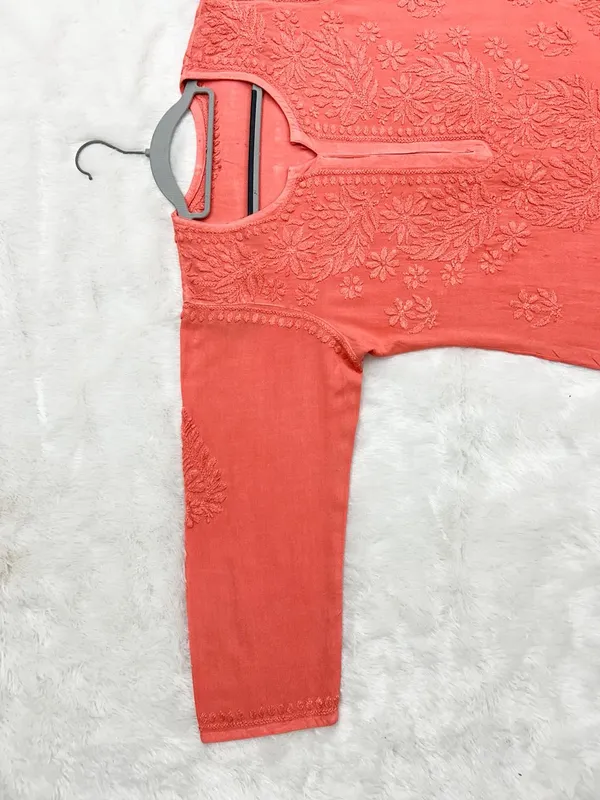Premium_Rayon_Tone_to_Tone_Chikankari_Kurti_with_3D_Hand_Embroidery