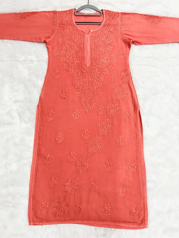 Premium_Rayon_Tone_to_Tone_Chikankari_Kurti_with_3D_Hand_Embroidery