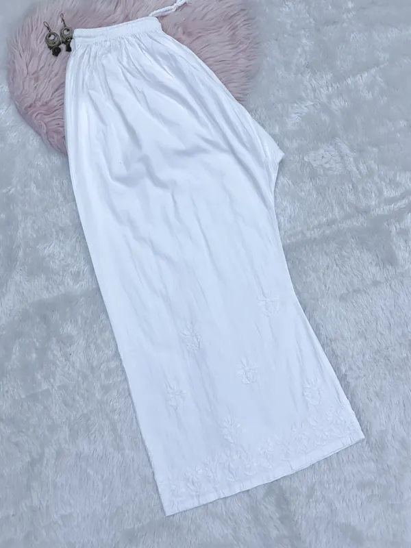 Premium_White_Cotton_Chikankari_Palazzo_with_Adjustable_Drawstring_Waist