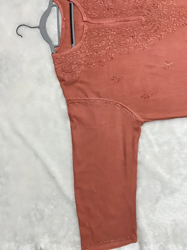 Rayon_Chikankari_Dyed_Kurti_Palazzo_Set