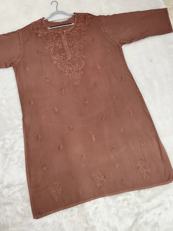 Rayon_Chikankari_Dyed_Kurti_Palazzo_Set