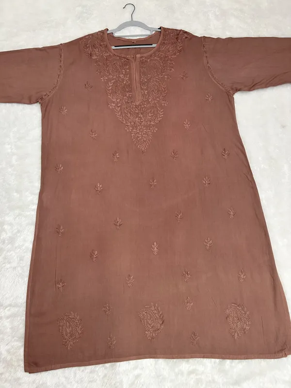 Rayon_Chikankari_Dyed_Kurti_Palazzo_Set