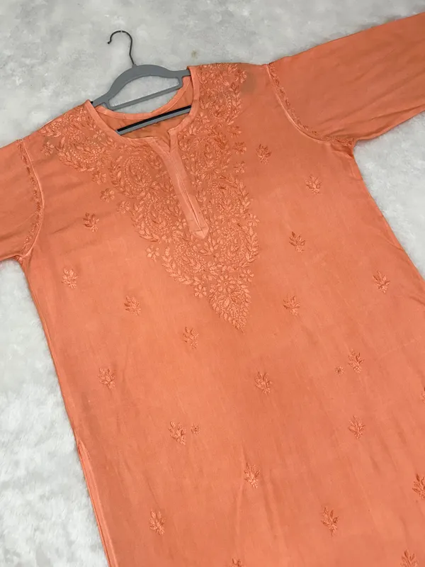 Rayon_Chikankari_Dyed_Kurti_Palazzo_Set