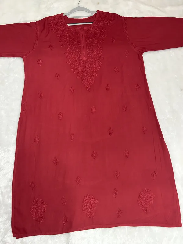 Rayon_Chikankari_Dyed_Kurti_Palazzo_Set