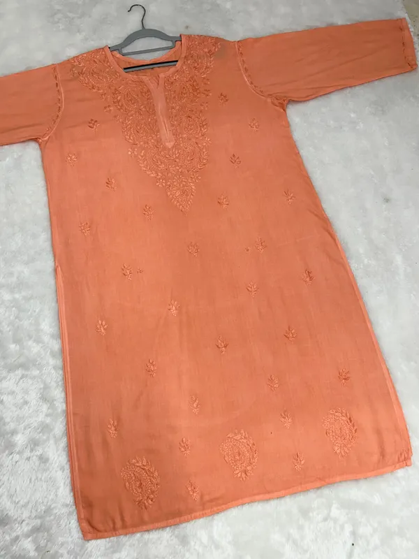 Rayon_Chikankari_Dyed_Kurti_Palazzo_Set
