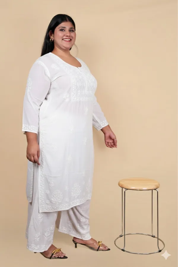 Premium_White_Rayón_Chikankari_Kurti