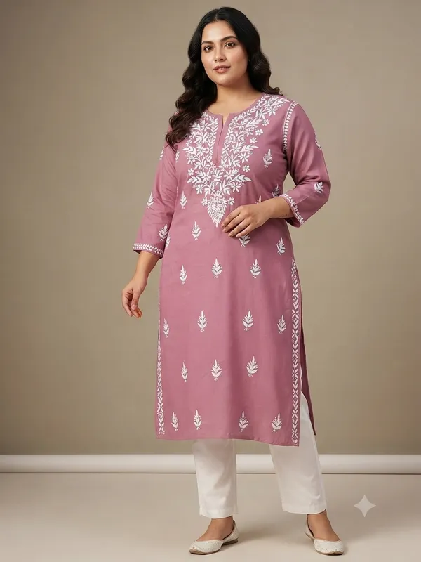 Rayon_Ghaspatti_Chikankari_Plus_Size_Kurti_for_Women