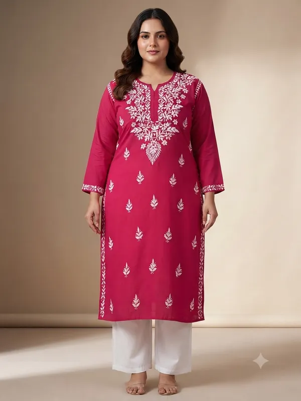 Rayon_Ghaspatti_Chikankari_Plus_Size_Kurti_for_Women